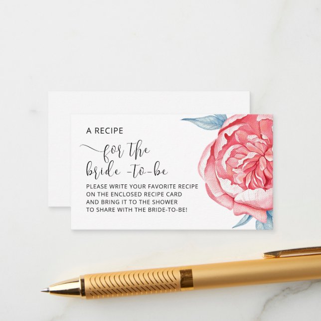 Douche nuptiale de la carte de boîtier. (Devant/Arrière en situation)