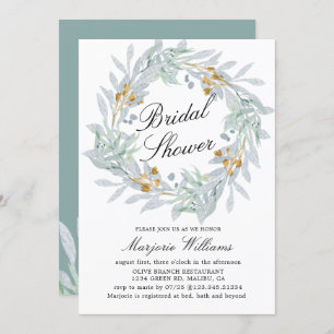 Douche nuptiale douce Botanique Invitation