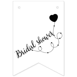 douche nuptiale en amour drapeaux de bunding