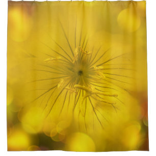 Douche rideau Bokeh jaune Fleur