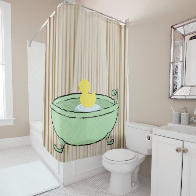 Douche rideau Canards (En situation)