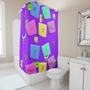 Douche Rideau Chocs Chocs Chocs Jaune