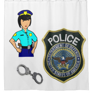 Douche rideau de police femme