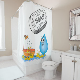 Douche rideau de savon Canards Poisson