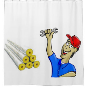 Douche rideau en plombier