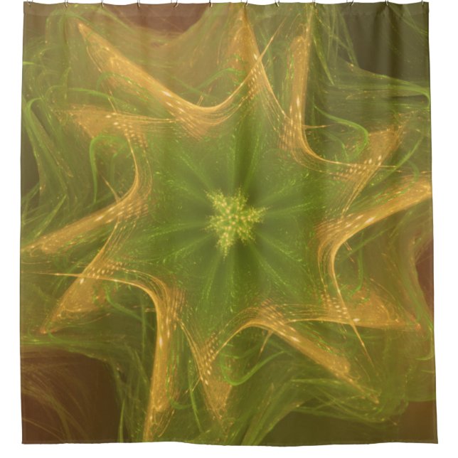 Douche rideau Palette vert clair fractal (Devant)