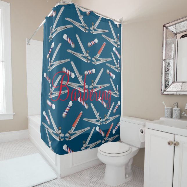 Douche Rideau Pole en coiffure, Clippers à ongles  (En situation)