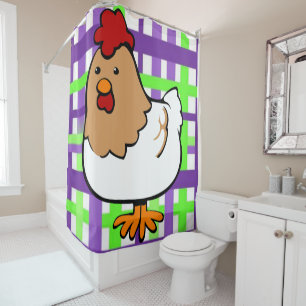 Douche rideau poulet