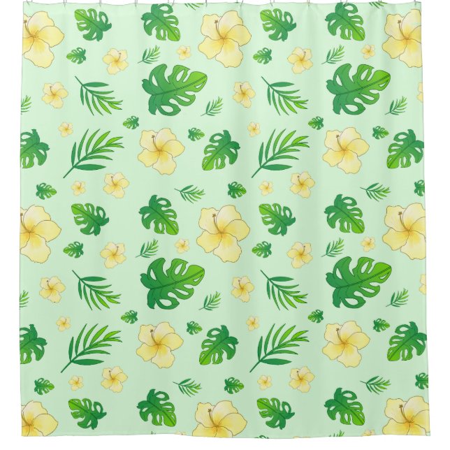 Douche Rideaux de bain tropicaux : frais, vibrants (Devant)