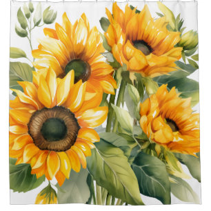 Douche Rustic Country Americana Tournesol rideaux de douc