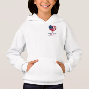 Doudoune Fille America 250 Drapeau Cœur 1776-2026