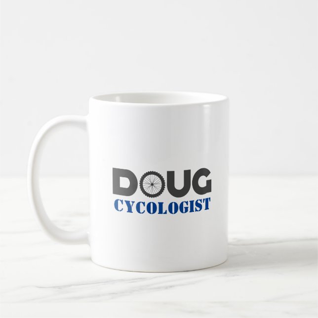 Doug Mountain Biker Coffee Mug (Gauche)