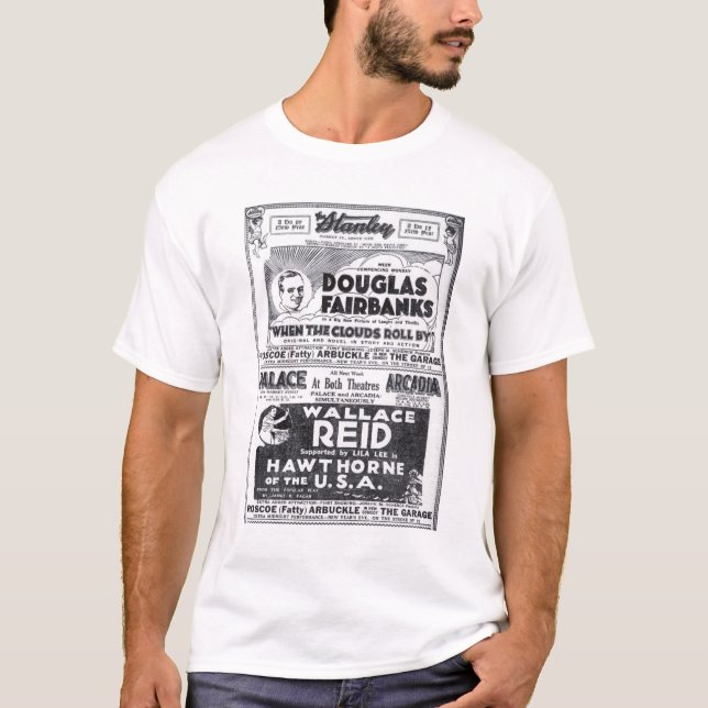 Douglas Fairbanks 1919 T-shirts vintages d'annonce (Devant)