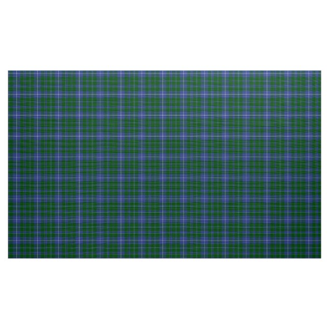 Douglas Tartan Bleu Vert et Noir Tissu Plaid (Yard)