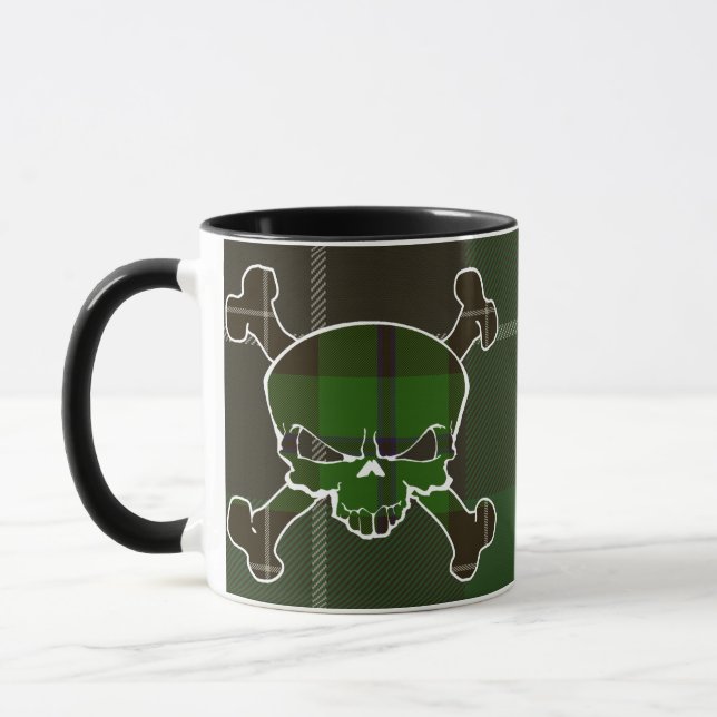 Douglas Tartan Skull No Banner Mug (Gauche)