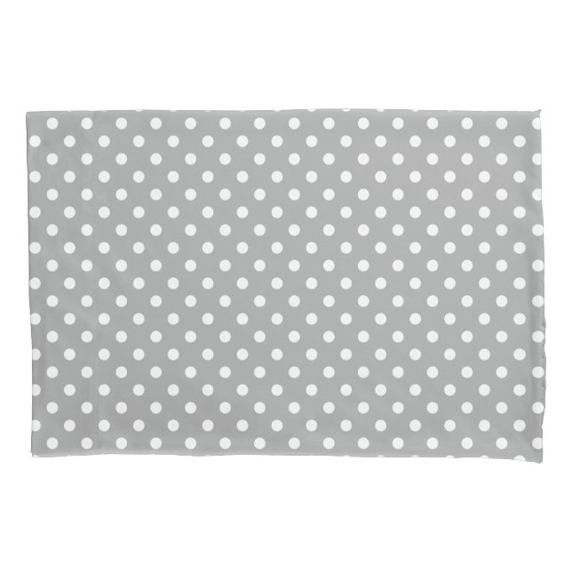 Douille grise de couverture de coussin de la taie (devant)