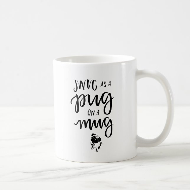 Douillettement comme carlin sur une tasse (Droite)