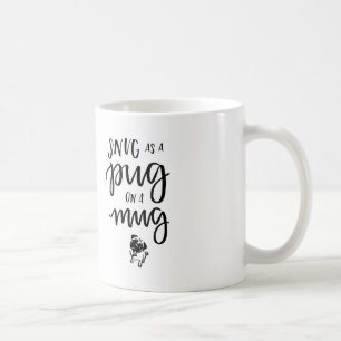 Douillettement comme carlin sur une tasse