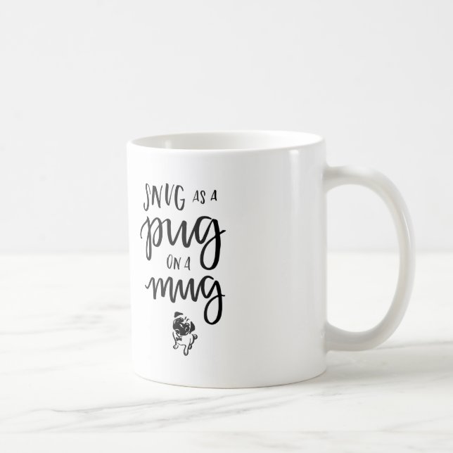 Douillettement comme carlin sur une tasse (Droite)