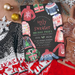 Douleur moche | Chalkboard Budget Noël<br><div class="desc">[Tout le texte est modifiable sur ces invitations à la fête de Noël!] Vilaine fête de vacances en chandail! Un design de soirée costume, parfait pour le plaisir festif en famille! Parfait pour Noël, fête de vacances, fête du ménage, éléphant blanc, Père Noël secret, fête du pyjama, fête d'anniversaire, et...</div>