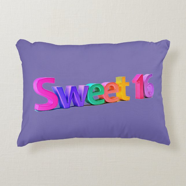 Doux 16 coussin violet coloré. (Devant)