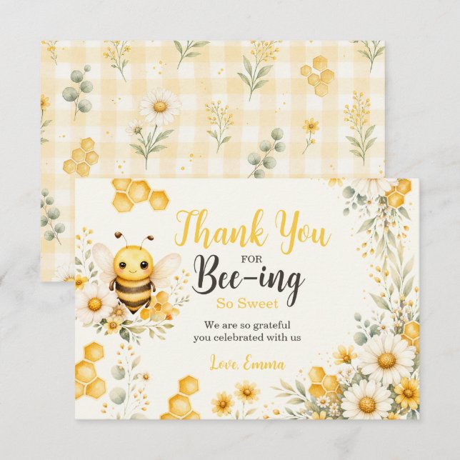 Doux Bee Merci Anniversaire (Devant / Derrière)