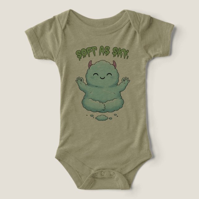 Doux comme le Ciel : Kawaii Cloud Monster Zen Yoga (Design Recto)