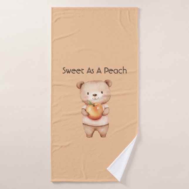 Doux comme un ours à la pêche (Serviette de bain)