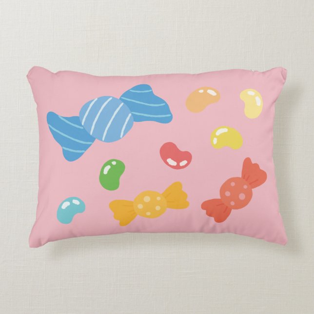 Doux Coussin Accent Réversible Bonbon Mignon (Devant)