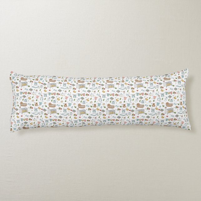 Doux Coussin Corporel de Motif de Nurserie de Bébé (Dos)