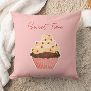 Doux Coussin Cupcake Rose pour la Saint-Valentin