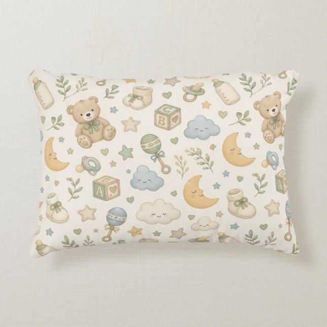 Doux Coussin d'Accent de Nursery Ourson | Genre N (Devant)