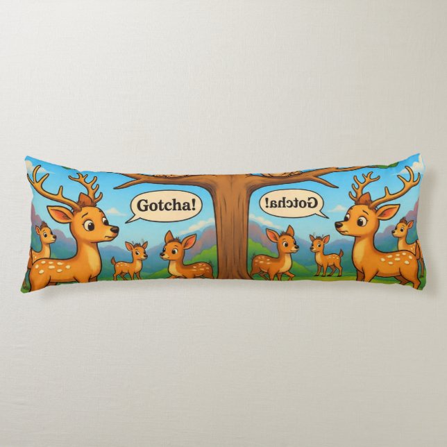 Doux Coussin de Corps de Cerf de Dessin Animé "Got (Devant)