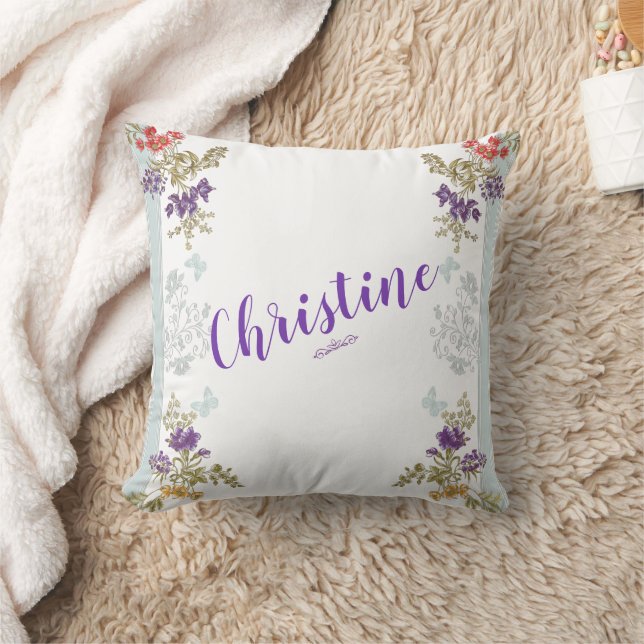 Doux Coussin de Jet Floral (Couverture)