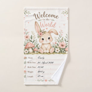 Doux design de bébé lapin avec champs de données d