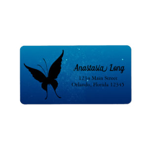 Doux, Étiquette de papillon bleu