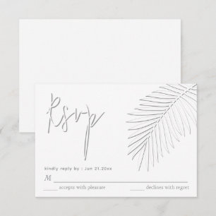 Doux feuille de palmier en relief simple RSVP