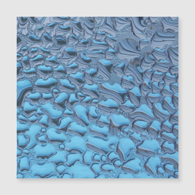 Doux gouttes de pluie sur verre bleu (Devant)