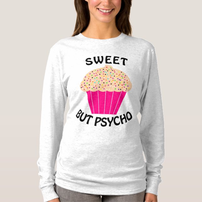 Doux mais PSYCHO T-Shirts drôles pour femmes (Devant)