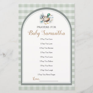 Doux Petites Prières De Baby shower Pour Bébé