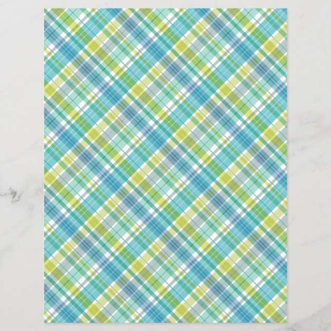 Doux Plaid Pastel bleu vert (Devant)