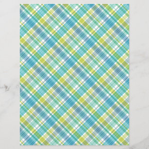 Doux Plaid Pastel bleu vert
