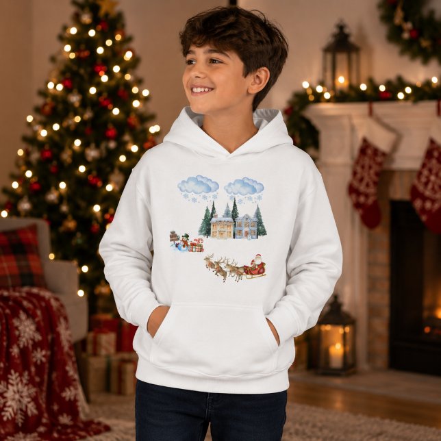 Doux pull à capuche pour enfants pour les fêtes (Créateur téléchargé)