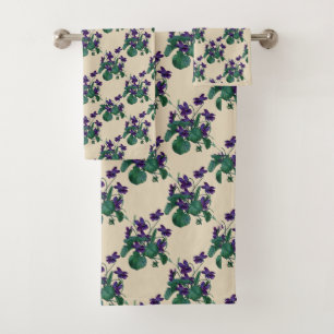 Doux Violets Serviettes de bain