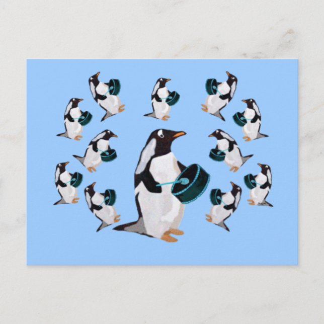 Douze Drummers Drumming Cartes postales (Devant)