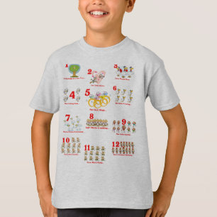 Douze jours de Noël Chant un long Tshirt enfant