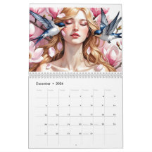 Douze Teintes d'Elle – Calendrier Aquarelle 2026