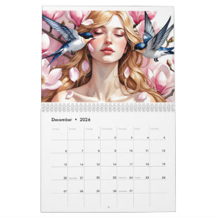 Douze Teintes d'Elle – Calendrier Aquarelle 2026