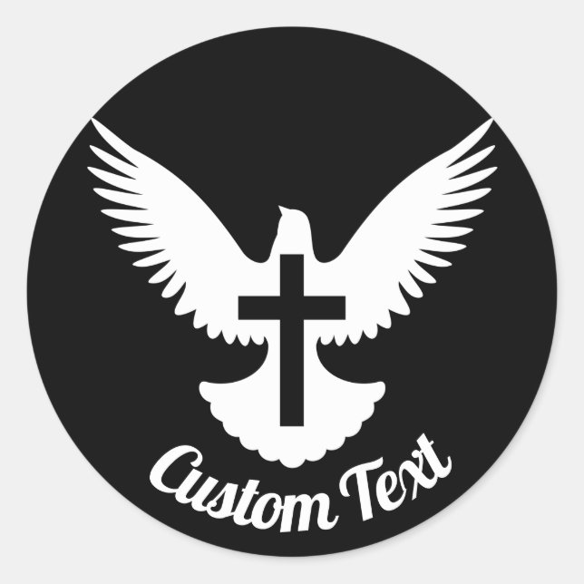 Dove avec Sticker rond classique Cross (Devant)