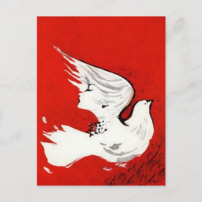 Dove of a Women Postcard / Invitation (Devant)